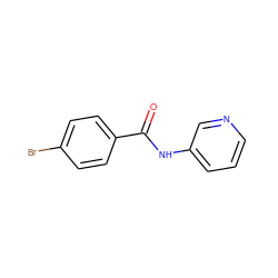 O=C(Nc1cccnc1)c1ccc(Br)cc1 ZINC000000383457