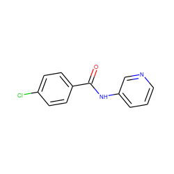 O=C(Nc1cccnc1)c1ccc(Cl)cc1 ZINC000000092075