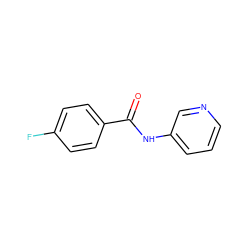 O=C(Nc1cccnc1)c1ccc(F)cc1 ZINC000000854690