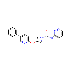 O=C(Nc1cccnn1)N1CC(Oc2ccc(-c3ccccc3)cn2)C1 ZINC000043207545