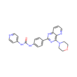 O=C(Nc1ccncc1)Nc1ccc(-c2nc(N3CCOCC3)c3ncccc3n2)cc1 ZINC000103256385