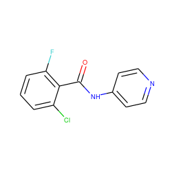 O=C(Nc1ccncc1)c1c(F)cccc1Cl ZINC000016604122