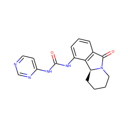 O=C(Nc1ccncn1)Nc1cccc2c1[C@@H]1CCCCN1C2=O ZINC000095577066