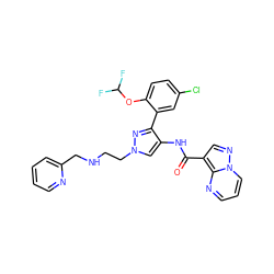 O=C(Nc1cn(CCNCc2ccccn2)nc1-c1cc(Cl)ccc1OC(F)F)c1cnn2cccnc12 ZINC001772617857