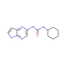 O=C(Nc1cnc2[nH]ccc2n1)NC1CCCCC1 ZINC000118757422