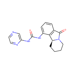 O=C(Nc1cnccn1)Nc1cccc2c1[C@@H]1CCCCN1C2=O ZINC000095574504