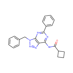 O=C(Nc1nc(-c2ccccc2)nc2c1nnn2Cc1ccccc1)C1CCC1 ZINC000040860046