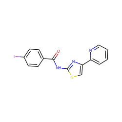 O=C(Nc1nc(-c2ccccn2)cs1)c1ccc(I)cc1 ZINC000012547001