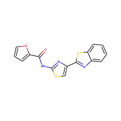 O=C(Nc1nc(-c2nc3ccccc3s2)cs1)c1ccco1 ZINC000004176322