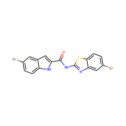 O=C(Nc1nc2cc(Br)ccc2s1)c1cc2cc(Br)ccc2[nH]1 ZINC001772569985