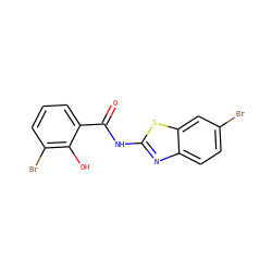 O=C(Nc1nc2ccc(Br)cc2s1)c1cccc(Br)c1O ZINC001608503927