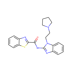 O=C(Nc1nc2ccccc2n1CCN1CCCC1)c1nc2ccccc2s1 ZINC000299869162