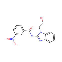 O=C(Nc1nc2ccccc2n1CCO)c1cccc([N+](=O)[O-])c1 ZINC000036184959