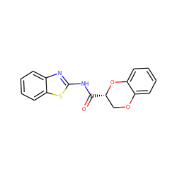 O=C(Nc1nc2ccccc2s1)[C@H]1COc2ccccc2O1 ZINC000003559738