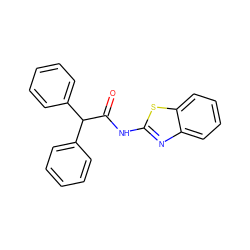 O=C(Nc1nc2ccccc2s1)C(c1ccccc1)c1ccccc1 ZINC000008742439