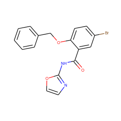 O=C(Nc1ncco1)c1cc(Br)ccc1OCc1ccccc1 ZINC000166353274