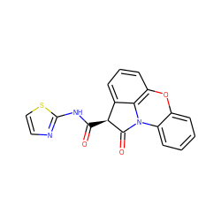 O=C(Nc1nccs1)[C@@H]1C(=O)N2c3ccccc3Oc3cccc1c32 ZINC000100658536