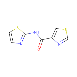 O=C(Nc1nccs1)c1cscn1 ZINC000028112619