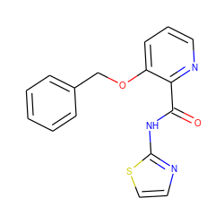 O=C(Nc1nccs1)c1ncccc1OCc1ccccc1 ZINC000028350008