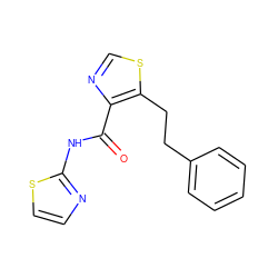 O=C(Nc1nccs1)c1ncsc1CCc1ccccc1 ZINC000028120194