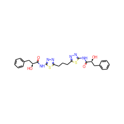 O=C(Nc1nnc(CCCc2nnc(NC(=O)[C@@H](O)Cc3ccccc3)s2)s1)[C@@H](O)Cc1ccccc1 ZINC000169697934