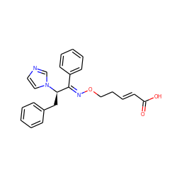 O=C(O)/C=C/CCO/N=C(\c1ccccc1)[C@@H](Cc1ccccc1)n1ccnc1 ZINC000013738929