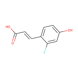 O=C(O)/C=C/c1ccc(O)cc1F ZINC000027633025