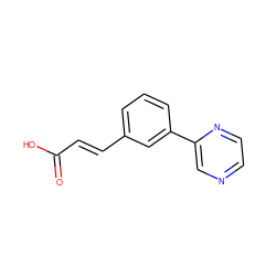 O=C(O)/C=C/c1cccc(-c2cnccn2)c1 ZINC000040423257