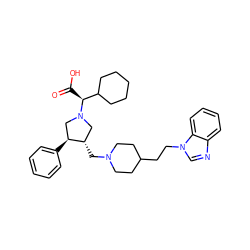 O=C(O)[C@@H](C1CCCCC1)N1C[C@H](CN2CCC(CCn3cnc4ccccc43)CC2)[C@@H](c2ccccc2)C1 ZINC000028522938