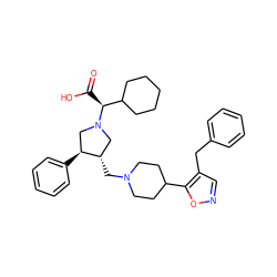 O=C(O)[C@@H](C1CCCCC1)N1C[C@H](CN2CCC(c3oncc3Cc3ccccc3)CC2)[C@@H](c2ccccc2)C1 ZINC000028091538