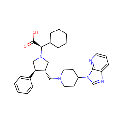 O=C(O)[C@@H](C1CCCCC1)N1C[C@H](CN2CCC(n3cnc4cccnc43)CC2)[C@@H](c2ccccc2)C1 ZINC000028520604