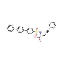 O=C(O)[C@@H](CC#Cc1ccccc1)NS(=O)(=O)c1ccc(-c2ccc(-c3ccccc3)cc2)cc1 ZINC000013862424