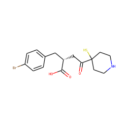 O=C(O)[C@@H](CC(=O)C1(S)CCNCC1)Cc1ccc(Br)cc1 ZINC001772632686