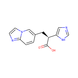 O=C(O)[C@@H](Cc1ccc2nccn2c1)c1cnc[nH]1 ZINC000026247746