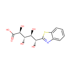 O=C(O)[C@@H](O)[C@@H](O)[C@@H](O)[C@@H](O)c1nc2ccccc2s1 ZINC000003954014