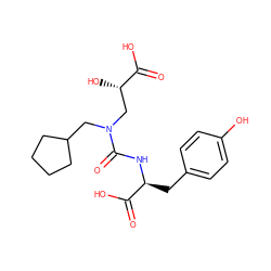 O=C(O)[C@@H](O)CN(CC1CCCC1)C(=O)N[C@@H](Cc1ccc(O)cc1)C(=O)O ZINC000029127588