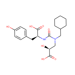 O=C(O)[C@@H](O)CN(CC1CCCCC1)C(=O)N[C@@H](Cc1ccc(O)cc1)C(=O)O ZINC000029128277