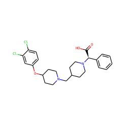 O=C(O)[C@@H](c1ccccc1)N1CCC(CN2CCC(Oc3ccc(Cl)c(Cl)c3)CC2)CC1 ZINC000013975966