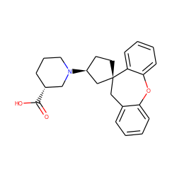 O=C(O)[C@@H]1CCCN([C@H]2CC[C@@]3(Cc4ccccc4Oc4ccccc43)C2)C1 ZINC000064448806