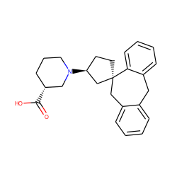 O=C(O)[C@@H]1CCCN([C@H]2CC[C@]3(Cc4ccccc4Cc4ccccc43)C2)C1 ZINC000064448825