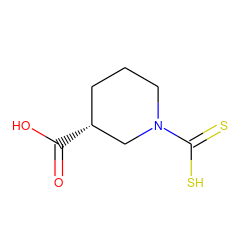 O=C(O)[C@@H]1CCCN(C(=S)S)C1 ZINC000299844672