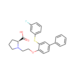 O=C(O)[C@@H]1CCCN1CCOc1ccc(-c2ccccc2)cc1Sc1cccc(F)c1 ZINC000034849726