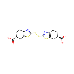 O=C(O)[C@@H]1CCc2nc(SSc3nc4c(s3)C[C@H](C(=O)O)CC4)sc2C1 ZINC001772573786