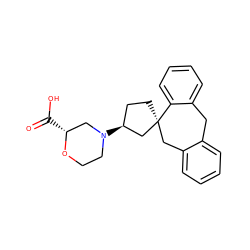 O=C(O)[C@@H]1CN([C@H]2CC[C@]3(Cc4ccccc4Cc4ccccc43)C2)CCO1 ZINC000043202663