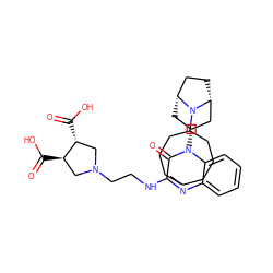 O=C(O)[C@@H]1CN(CCNc2nc3ccccc3n([C@@H]3C[C@@H]4CC[C@H](C3)N4C3CCCCCCC3)c2=O)C[C@H]1C(=O)O ZINC000114713863