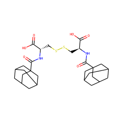 O=C(O)[C@H](CSSC[C@H](NC(=O)C12CC3CC(CC(C3)C1)C2)C(=O)O)NC(=O)C12CC3CC(CC(C3)C1)C2 ZINC000028102377