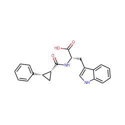 O=C(O)[C@H](Cc1c[nH]c2ccccc12)NC(=O)[C@@H]1C[C@@H]1c1ccccc1 ZINC000026386490