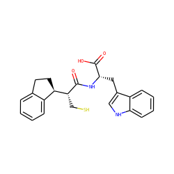 O=C(O)[C@H](Cc1c[nH]c2ccccc12)NC(=O)[C@H](CS)[C@@H]1CCc2ccccc21 ZINC000001551918