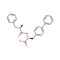O=C(O)[C@H](Cc1ccc(-c2ccccc2)cc1)NC(=O)[C@H](S)Cc1ccccc1 ZINC000027843717