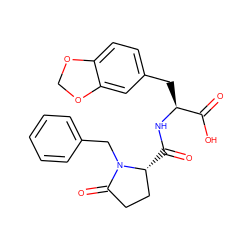 O=C(O)[C@H](Cc1ccc2c(c1)OCO2)NC(=O)[C@@H]1CCC(=O)N1Cc1ccccc1 ZINC000027850115